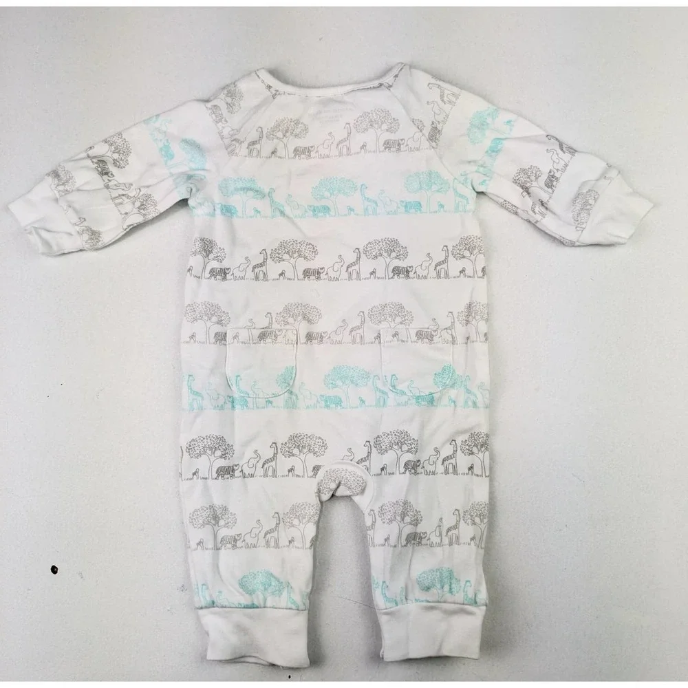 Janie & Jack Teal/Gray Safari Romper